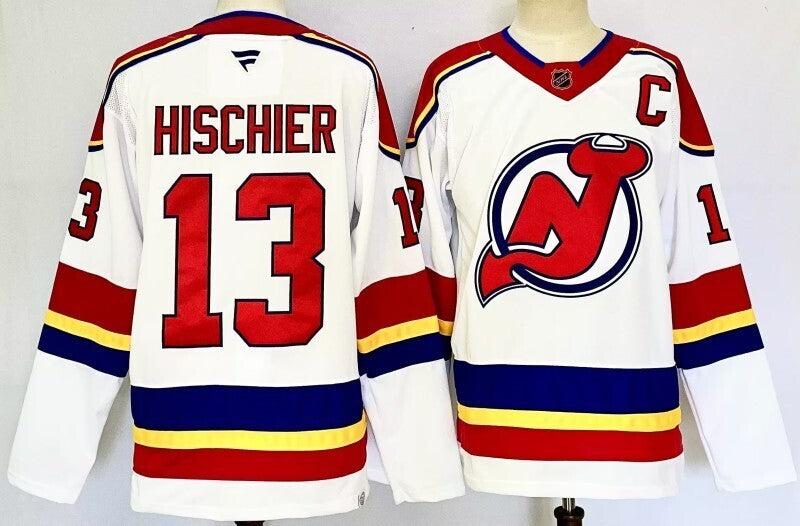 Men's New Jersey Devils Nico Hischier #13  White Player Jersey