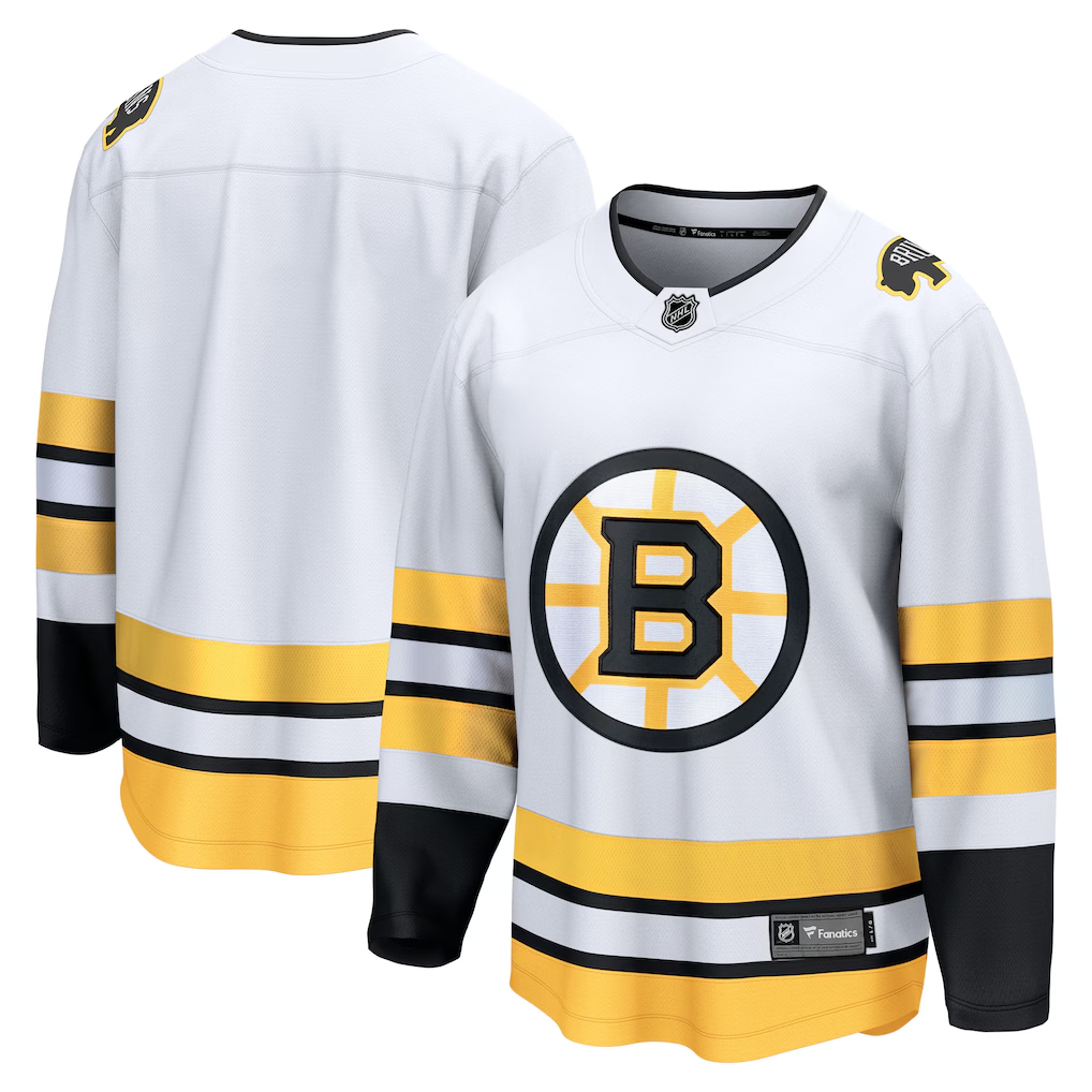 Men's Boston Bruins  White Blank Player Jersey