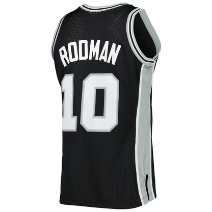 Dennis Rodman #10 San Antonio Spurs 1993-94 black Throwback Embroidered Jersey