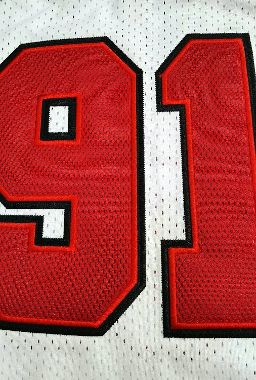 Chicago Bulls Dennis Rodman 91 White Jersey
