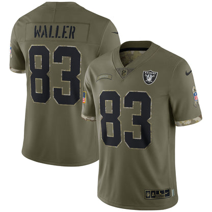 Darren Waller Las Vegas Raiders Nike Salute To Service Limited Jersey - Olive