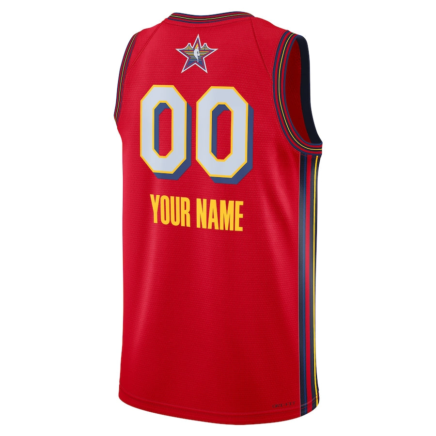 Custom Brand Red 2025 NBA All-Star Game Swingman Jersey