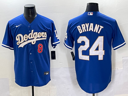 Men's Los Angeles Dodgers Kris Bryant #8-24 Royal Replica Player Jersey