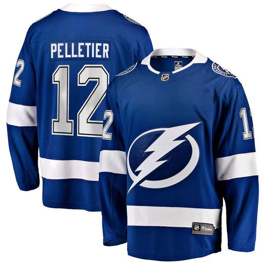 Men's Tampa Bay Lightning Jakob Pelletier #12 Blue Home Breakaway Jersey