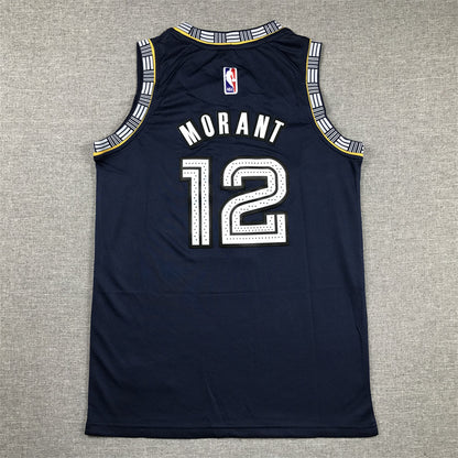 Youth Ja Morant Memphis Grizzlies #12 City Edition Embroidered Jersey