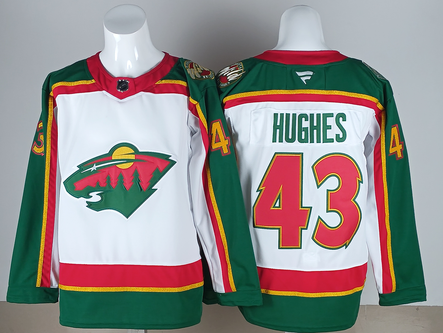 Men's Minnesota Wild Quinn Hughes #43  White Breakaway Player Jersey