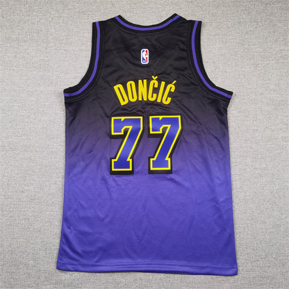 Youth Luka Dončić Los Angeles Lakers #77 City Edition Embroidered  Jersey