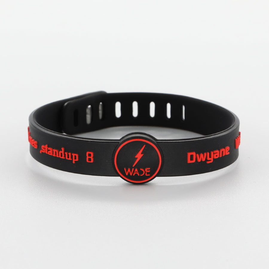 Basketball Silicone Bracelet  Heat Wade Black Material