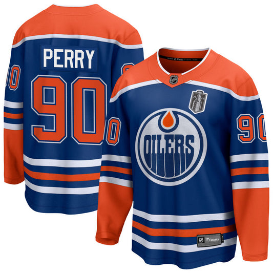Men's Edmonton Oilers Corey Perry Fanatics Royal Home Breakaway Jersey