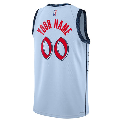 Unisex Washington Wizards Powder Blue 2024/25 Custom Swingman Jersey - City Edition