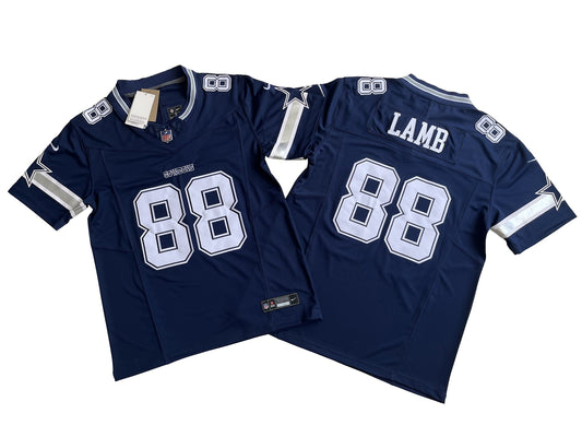 Dallas Cowboys 88# CeeDee Lamb  Limited Jersey-Dark blue