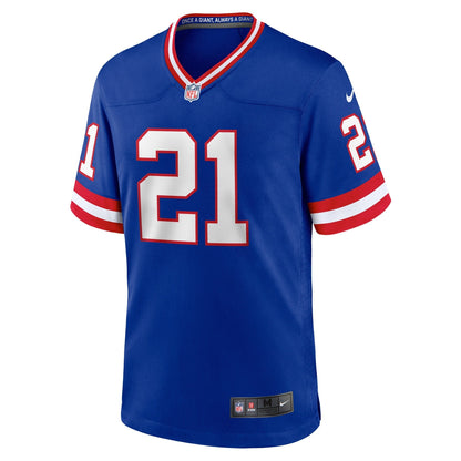 Tiki Barber New York Giants Nike Classic Retired   Game Jersey - Royal