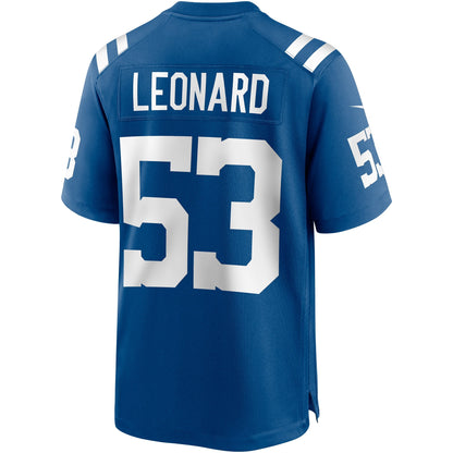 Shaquille Leonard Indianapolis Colts Nike Game   Jersey - Royal