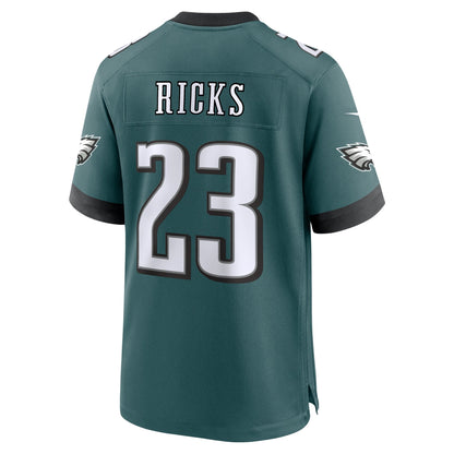 Eli Ricks Philadelphia Eagles Nike Team Game Jersey - Midnight Green