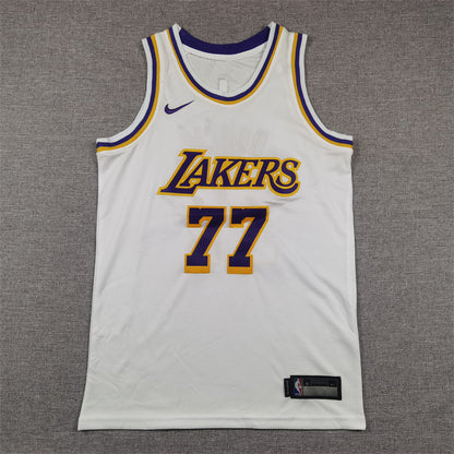 Youth Luka Dončić Los Angeles Lakers #77 Embroidered  Jersey