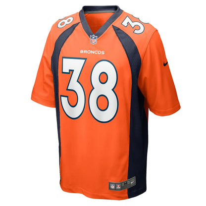 Jaleel McLaughlin Denver Broncos Nike  Game Jersey -  Orange