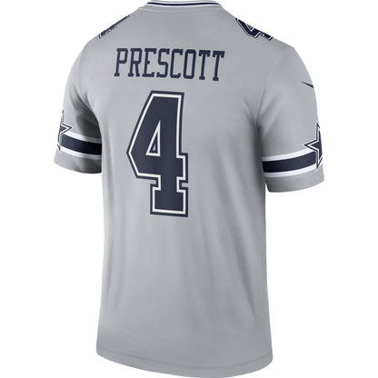 Dak Prescott Dallas Cowboys Nike Inverted Legend Jersey - Gray