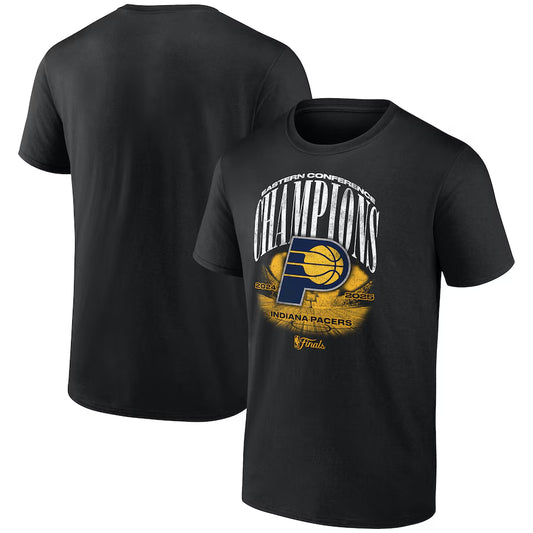 Men's Indiana Pacers Fanatics Black 2025 Eastern Conference Champions Box Out T-Shirt