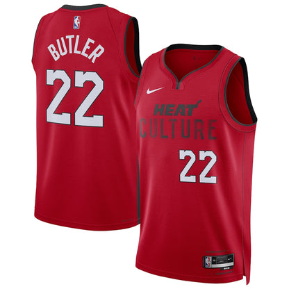 Unisex Miami Heat Jimmy Butler Red 2024/25 Swingman  Jersey - City Edition