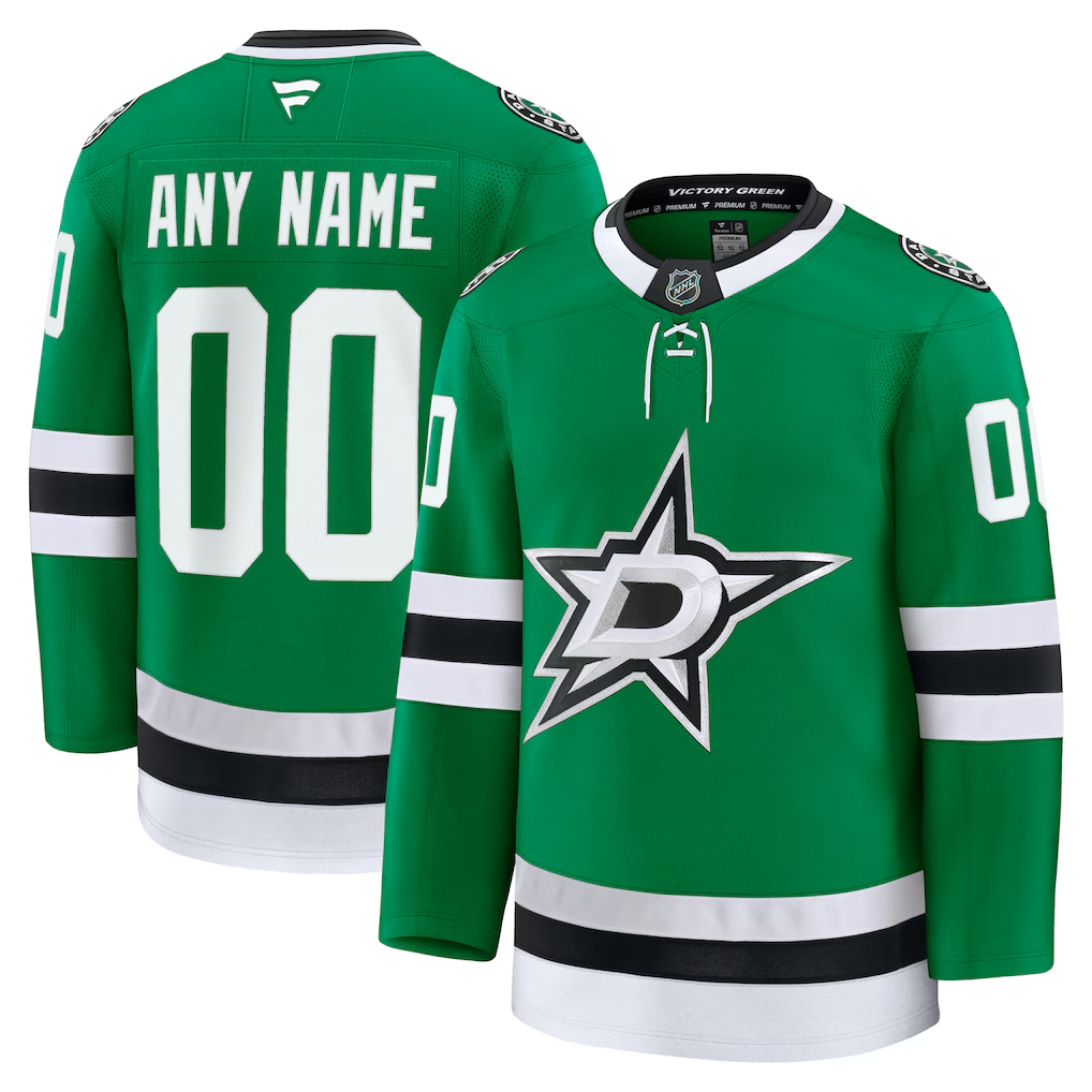 Men's Dallas Stars  Kelly Green Home Premium Custom Jersey