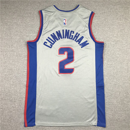 Detroit Pistons Cade Cunningham #2 City Edition Swingman Jersey — Embroidered