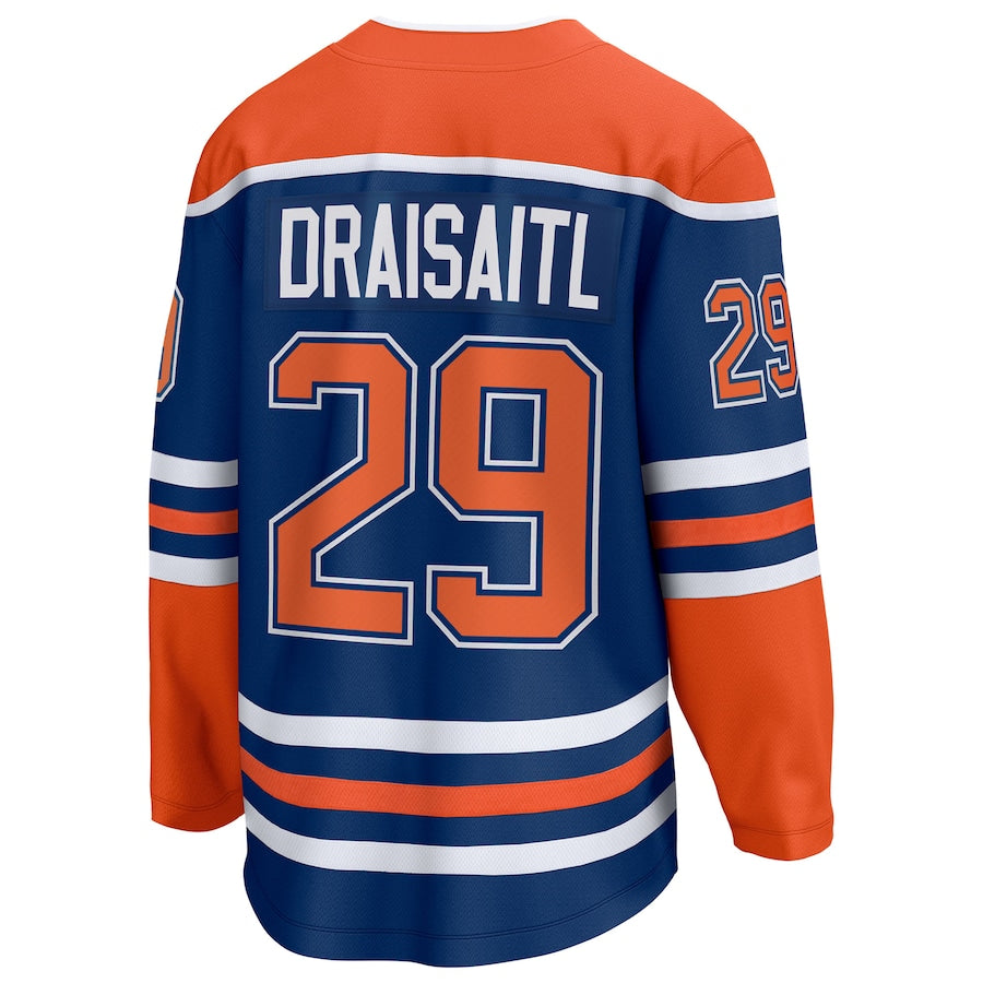 Men's Edmonton Oilers Leon Draisaitl Fanatics Royal 2025 Stanley Cup Final Home Breakaway Jersey