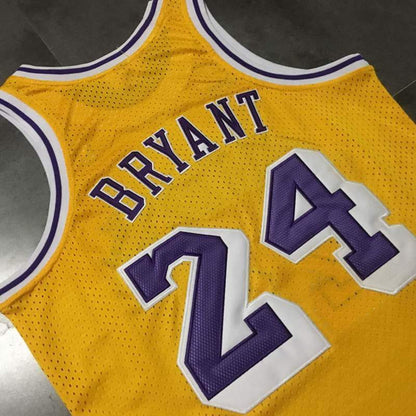 Kobe Bryant Los Angeles Lakers #24 Yellow Throwback Jersey