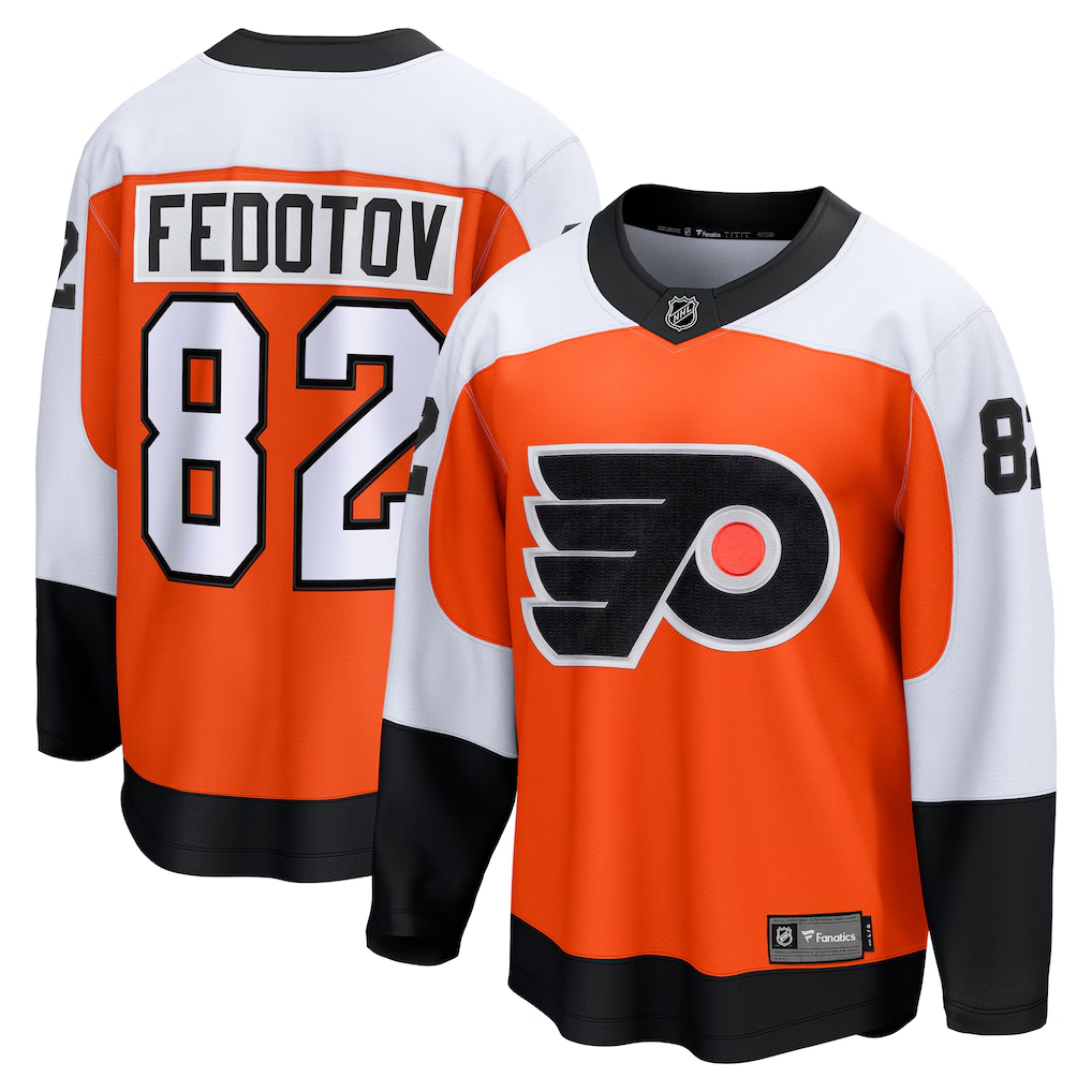 Men's Philadelphia Flyers Ivan Fedotov #82 Orange Home Breakaway Player Jersey