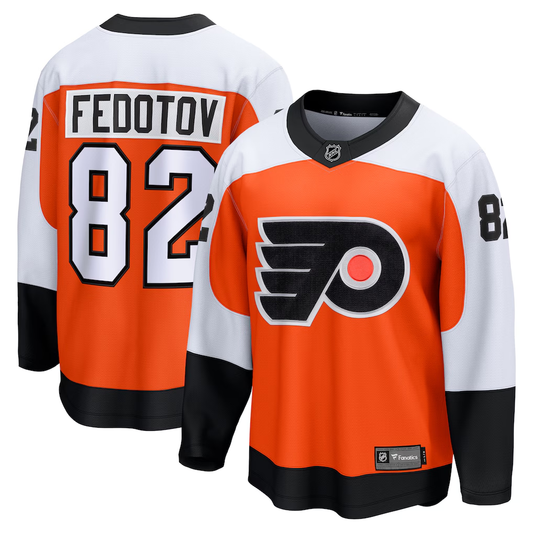 Men's Philadelphia Flyers Ivan Fedotov #82 Orange Home Breakaway Player Jersey
