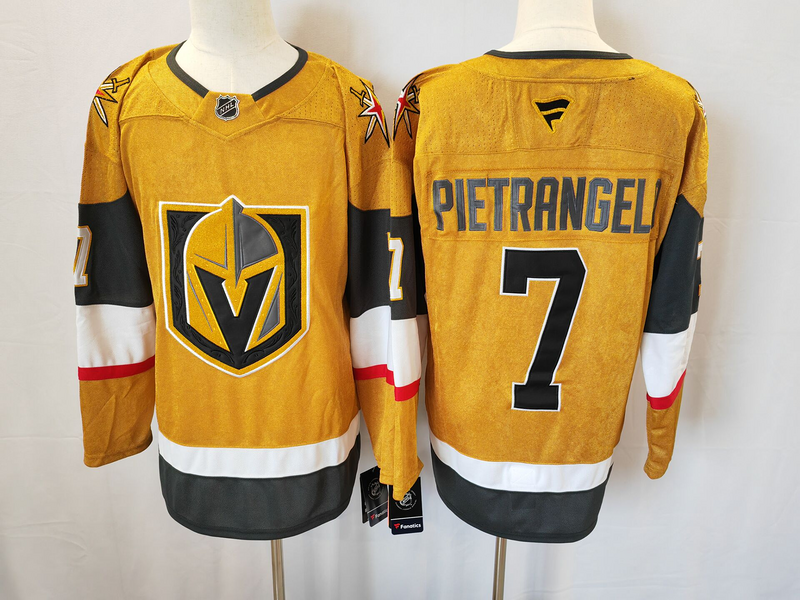Men's Vegas Golden Knights Alex Pietrangelo #7 Gold Player Jersey