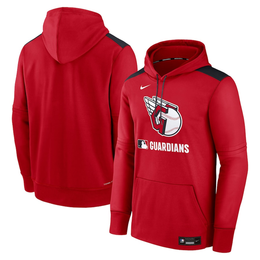 Cleveland Guardians Performance Pullover Red Hoodie