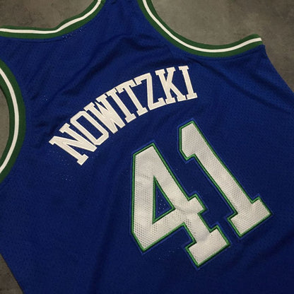 Dallas Mavericks 41# Dirk Nowitzki  Blue MN