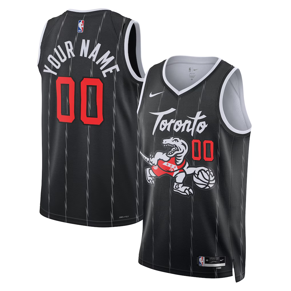 Toronto Raptors Black 2025/26 City Edition Swingman Custom Jersey