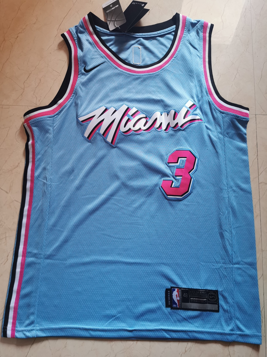 Miami Heat City Edition Dwayne Wade #3 Blue Jersey