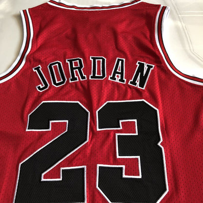 Michael Jordan Chicago Bulls 23 Red -Retro Dense Embroidery
