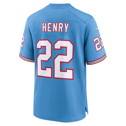 Derrick Henry Tennessee Titans Nike Oilers Throwback Alternate Game   Jersey - Light Blue