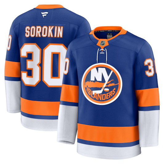 Men's New York Islanders Ilya Sorokin #30  Royal Home Premium Jersey