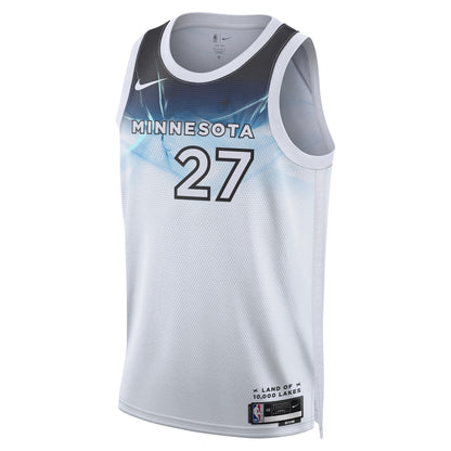 Unisex Minnesota Timberwolves Rudy Gobert White 2024/25 Swingman Jersey - City Edition