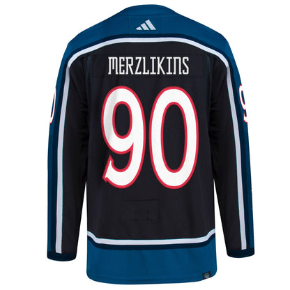 Elvis Merzlikins Columbus Blue Jackets   Reverse Retro 2.0   Jersey - Black