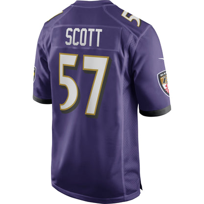 Bart Scott Baltimore Ravens Nike Game Retired   Jersey - Purple