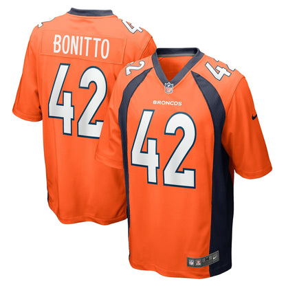 Nik Bonitto Denver Broncos Nike Game   Jersey - Orange