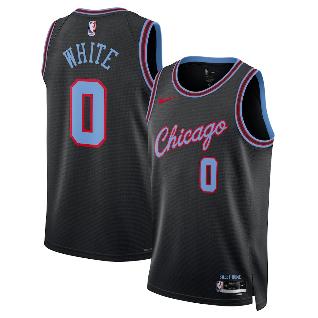 Chicago Bulls Coby White Nike Black 2025/26 Swingman Jersey - City Edition