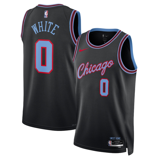Chicago Bulls Coby White Nike Black 2025/26 Swingman Jersey - City Edition