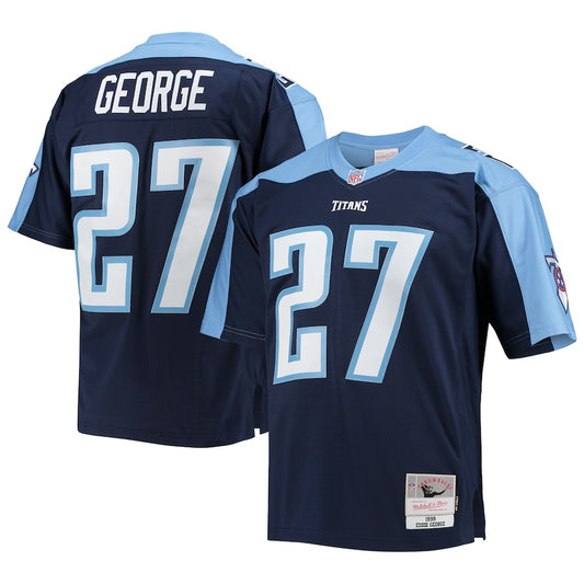 Men's Tennessee Titans Eddie George Mitchell & Ness Navy Legacy Replica Jersey