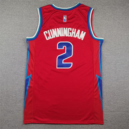 Detroit Pistons Cade Cunningham #2 2022 City Edition Swingman Jersey — Embroidered