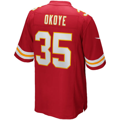 Christian Okoye Kansas City Chiefs Nike Game Retired   Jersey - Red