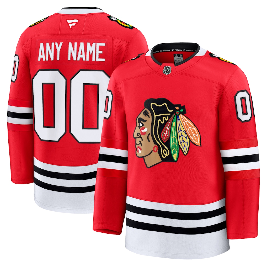 Men's Chicago Blackhawks  Red Home Premium Custom Jersey