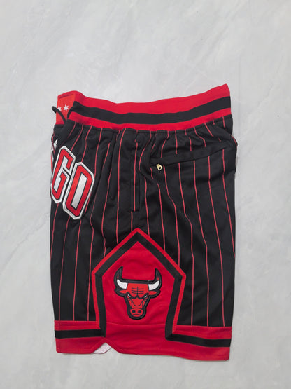 Chicago Bulls 2026 Black and Red Striped City Edition Pocket Shorts