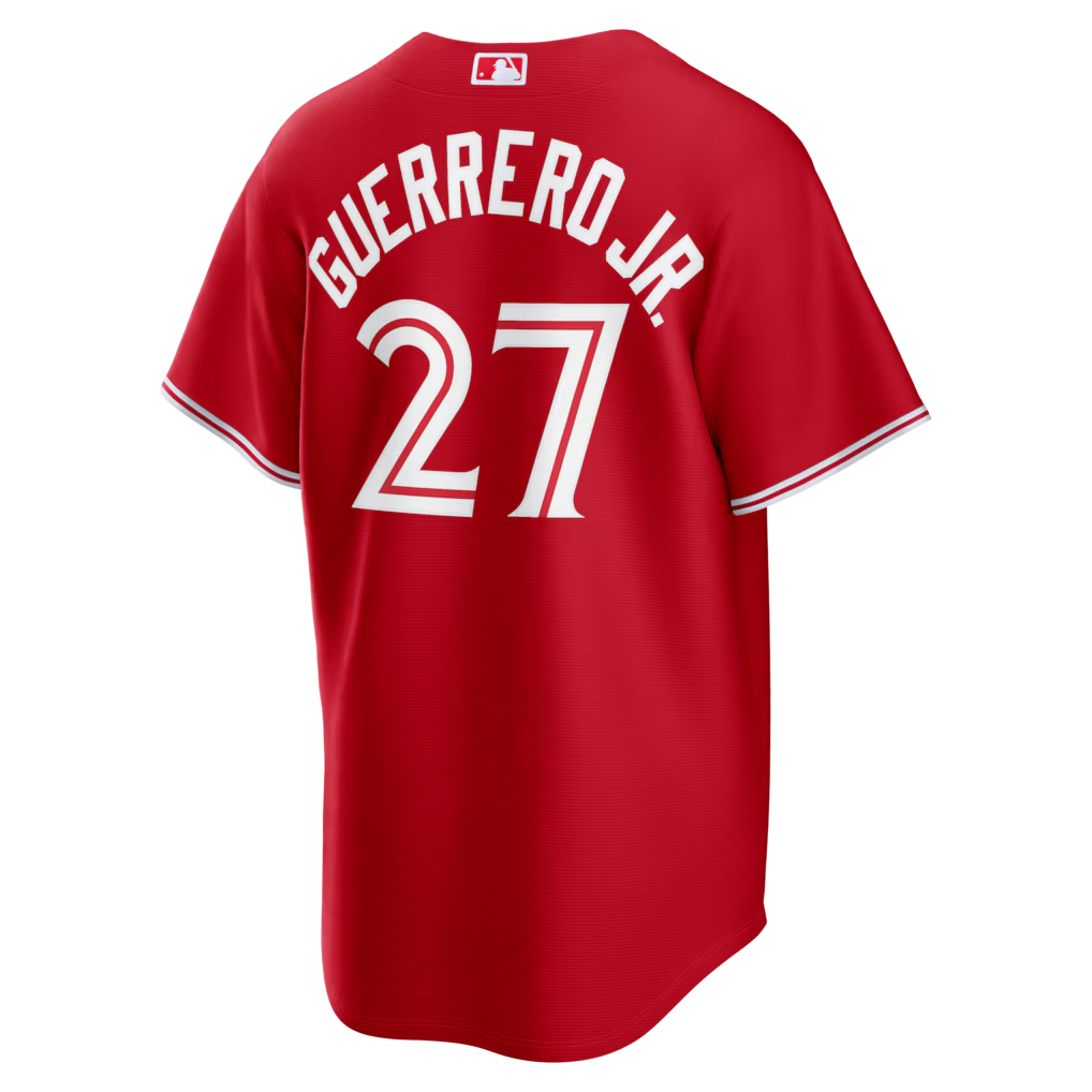 Men's Toronto Blue Jays Vladimir Guerrero Jr. #27 Red Canada Day Replica Jersey