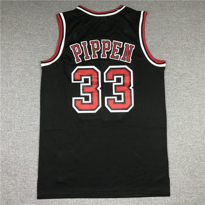 Chicago Bulls Scottie Pippen Thorwback Black Jersey